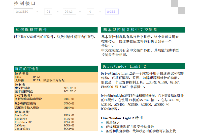 ACS550���ƽӿ�