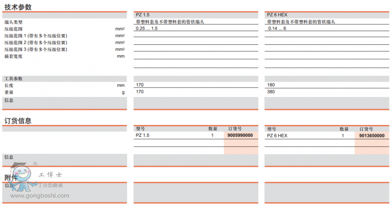 PZ 1.5&PZ 6 HEX ���g��ӆ؛��Ϣ