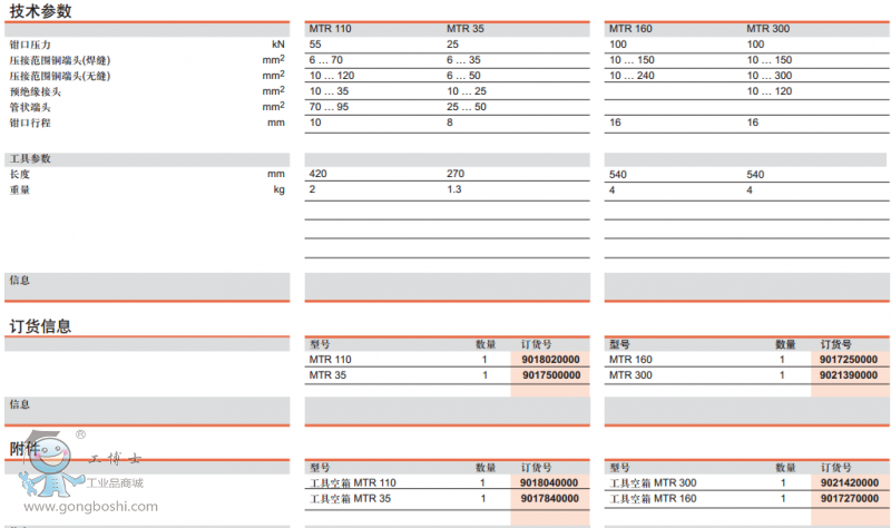 MTR 35-MTR 110&MTR 160-MTR 300���g(sh��)��ӆ؛��Ϣ