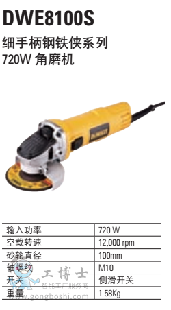 ���ټӹ���ʯ��� 100mm ���ֱ���F�bϵ�� 720W��ĥ�C  DWE81