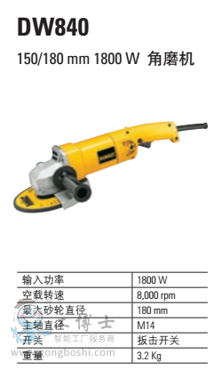  150/180mm 1800W ��ĥ�C DW840