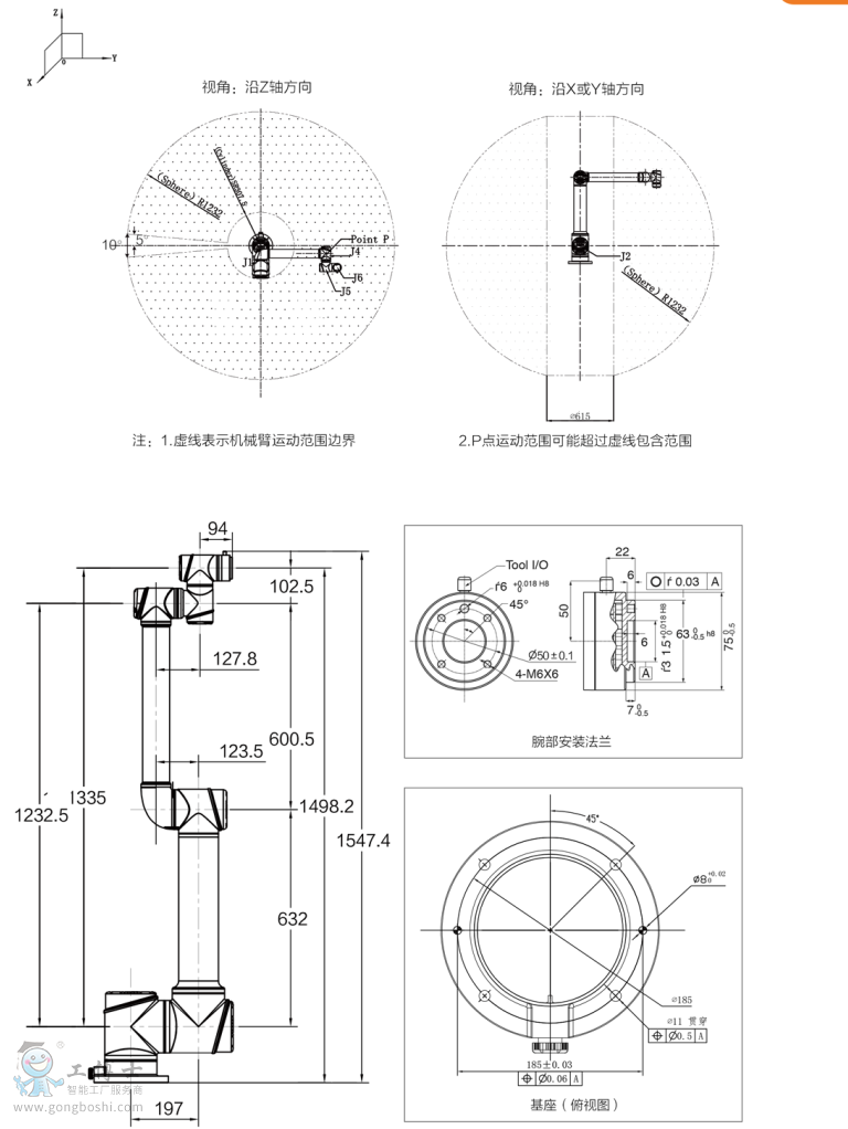 �۲��C����AUBO I10�ߴ�D